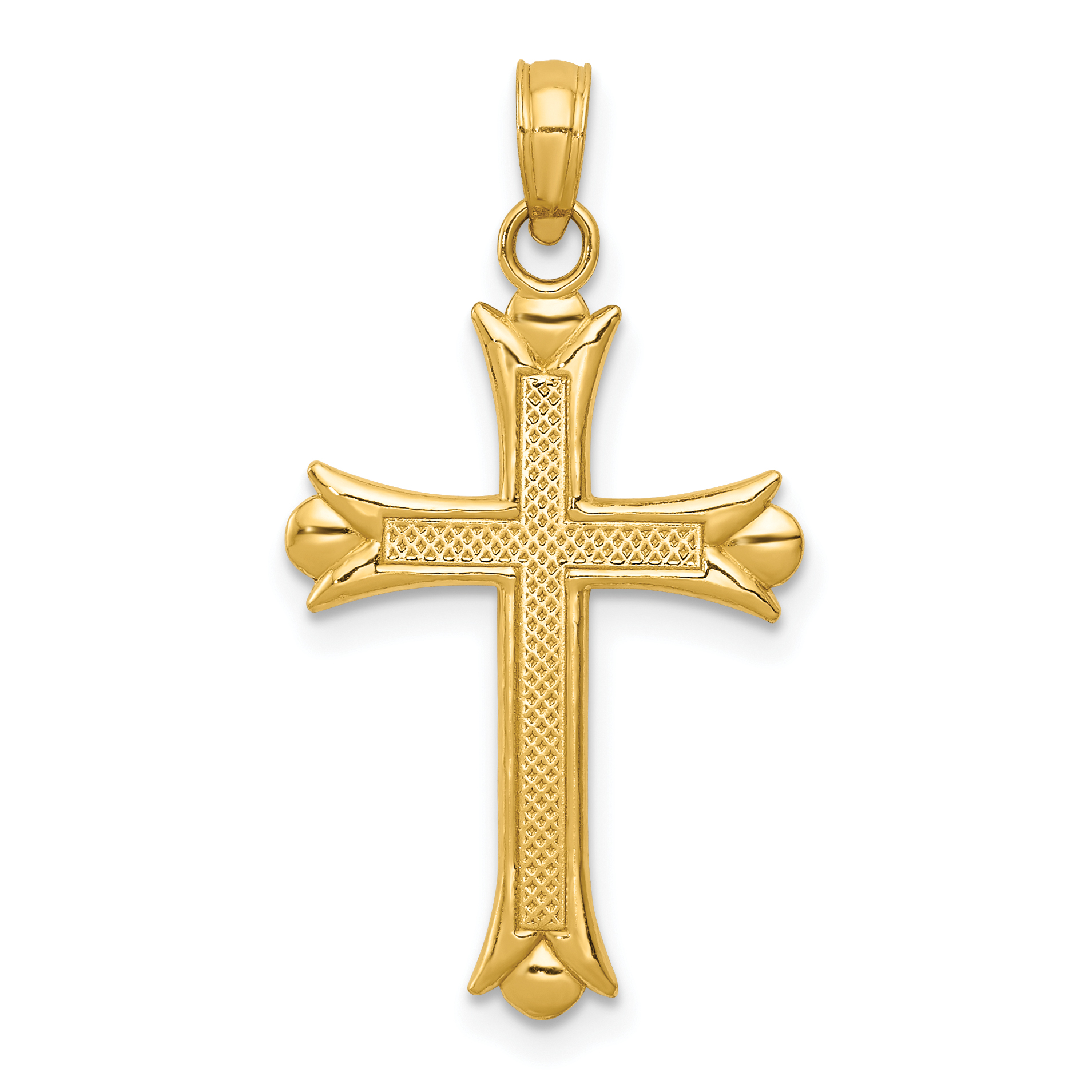 14k Fleur De Lis Cross Pendant (M1849)