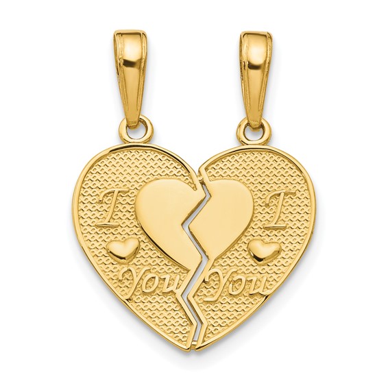 Gold Break a Part I LOVE YOU Pendant