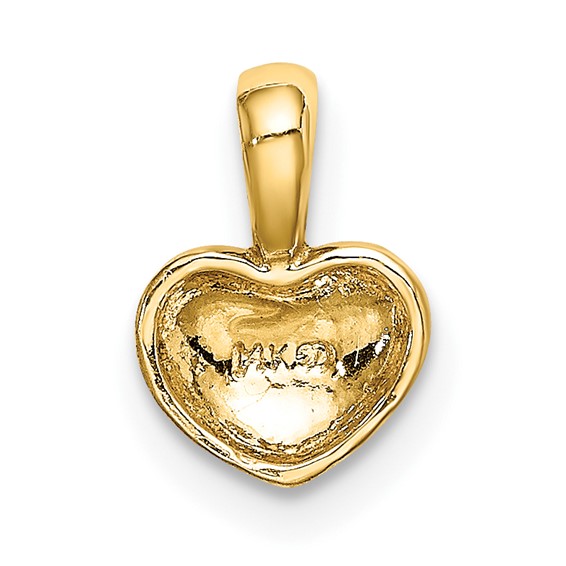 Gold Domed Heart Pendant