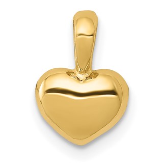 Gold Domed Heart Pendant