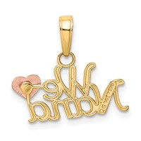 14K Two-Tone WE Heart Nana Charm view 3