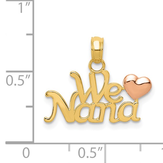 Gold Two-tone WE LOVE NANA Pendant