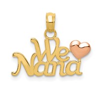14K Two-Tone WE Heart Nana Charm view 1