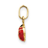 14K Red and Black Enameled Ladybug Charm view 2