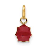 14K Red and Black Enameled Ladybug Charm view 3