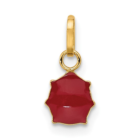 14k Red and Black Enameled Ladybug Charm
