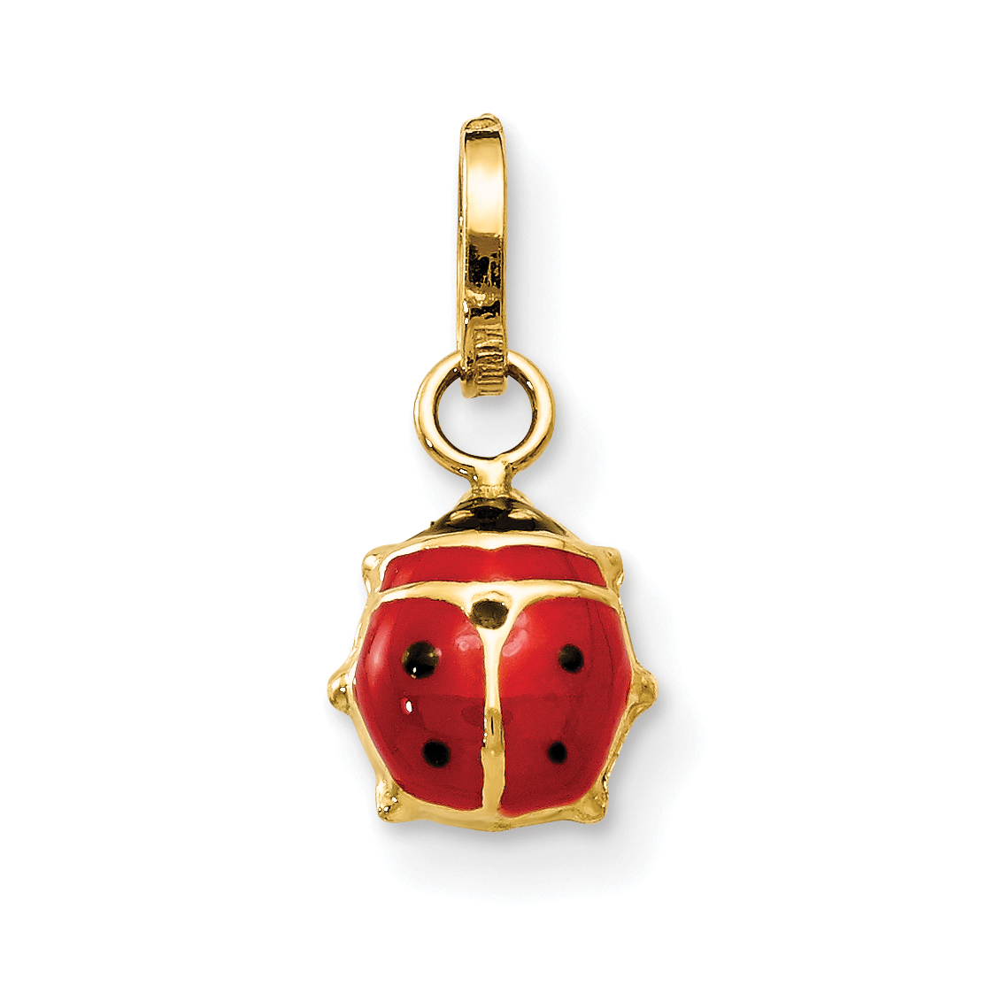 14k Enameled Ladybug Charm (M2220)