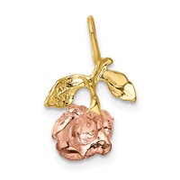 14K with White and Rose Rhodium Rose Chain Slide view 3