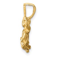 14K 3-D Satin and Diamond-Cut Angel Charm view 2