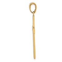 14K Yellow Gold Rope Cross Pendant view 2