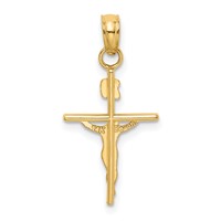 14K Two-tone Inri Crucifix Pendant view 4