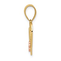 14K Two-tone Nana Heart Pendant view 2