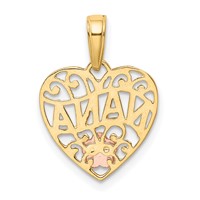 14K Two-tone Nana Heart Pendant view 3