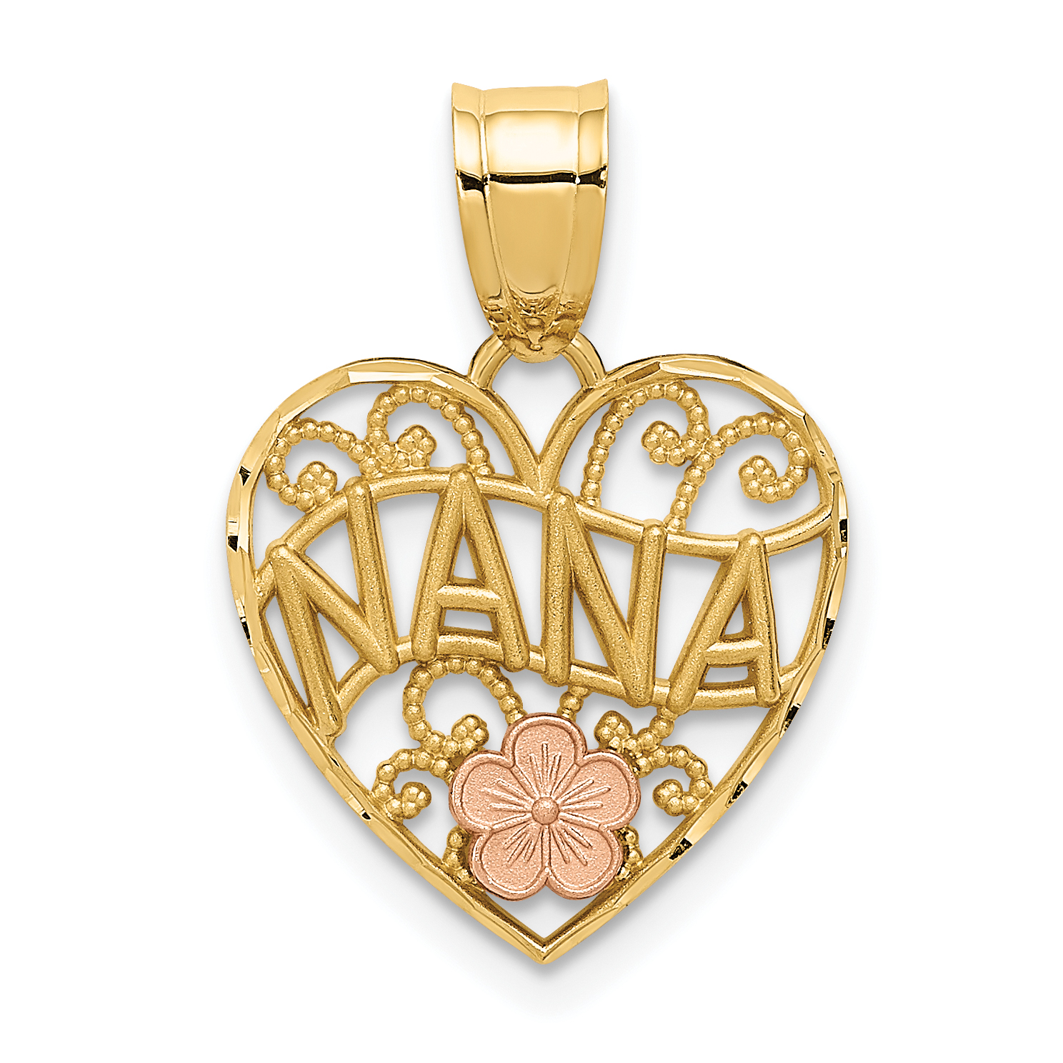10K Two-Tone NANA Heart Pendant (10M2692)