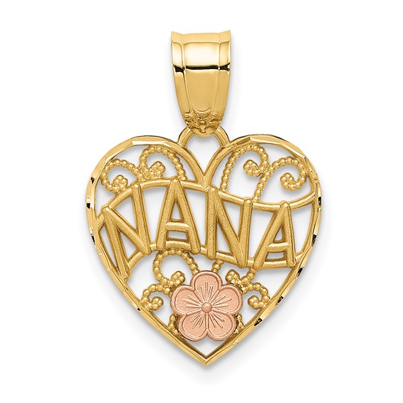 Gold Two-tone NANA Heart Pendant