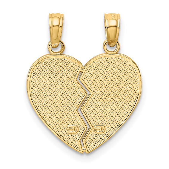 Gold Enameled MOTHER/DAUGHTER Break-apart Pendant