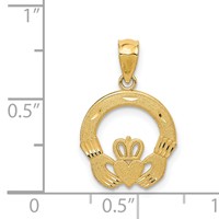 14K Yellow Gold Claddagh Charm view 4