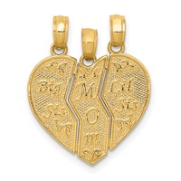 14K Yellow Gold 3-Piece Break-apart Big Sis-mom-lil Sis Charm view 1