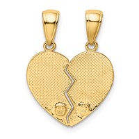14K Yellow Gold Big Sister-little Sister 2-Piece Break-apart Charm view 3