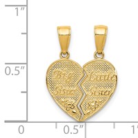14K Yellow Gold Big Sister-little Sister 2-Piece Break-apart Charm view 4