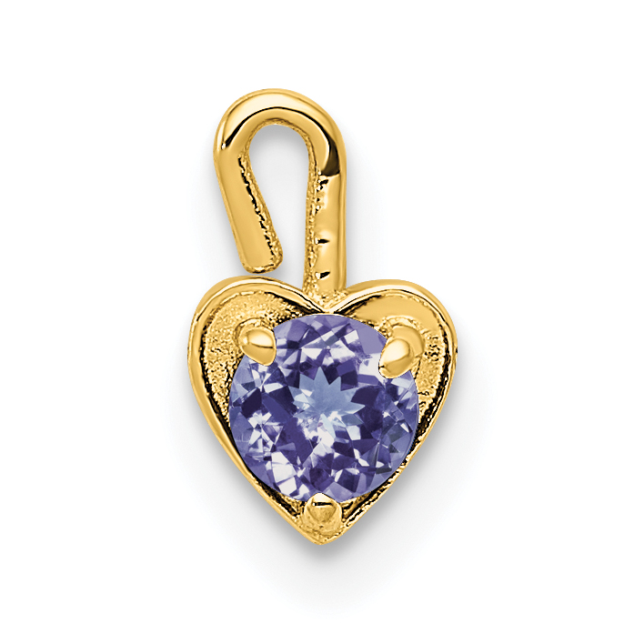 14ky June Synthetic Birthstone Heart Charm (M349)