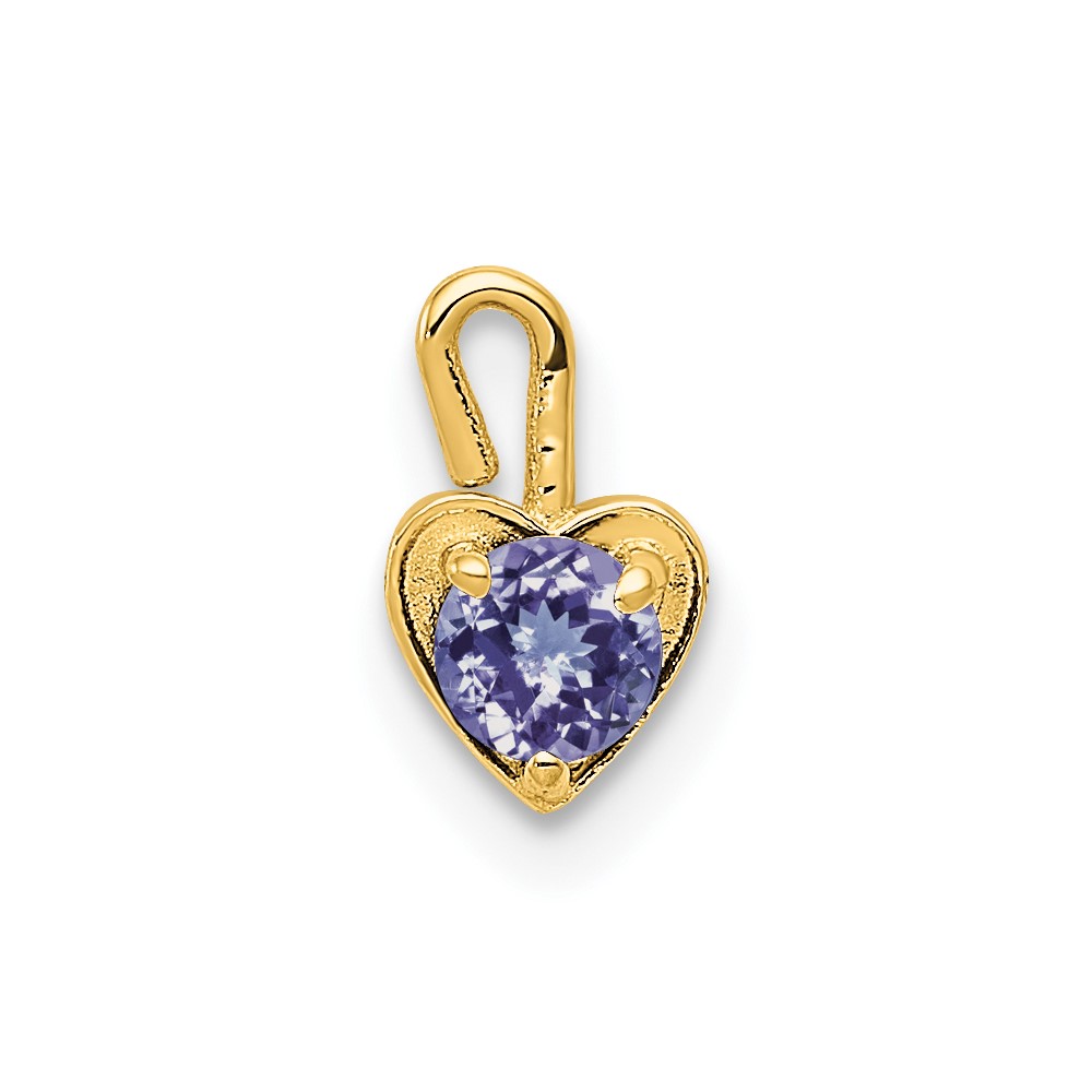 14ky June Synthetic Birthstone Heart Charm (M349)