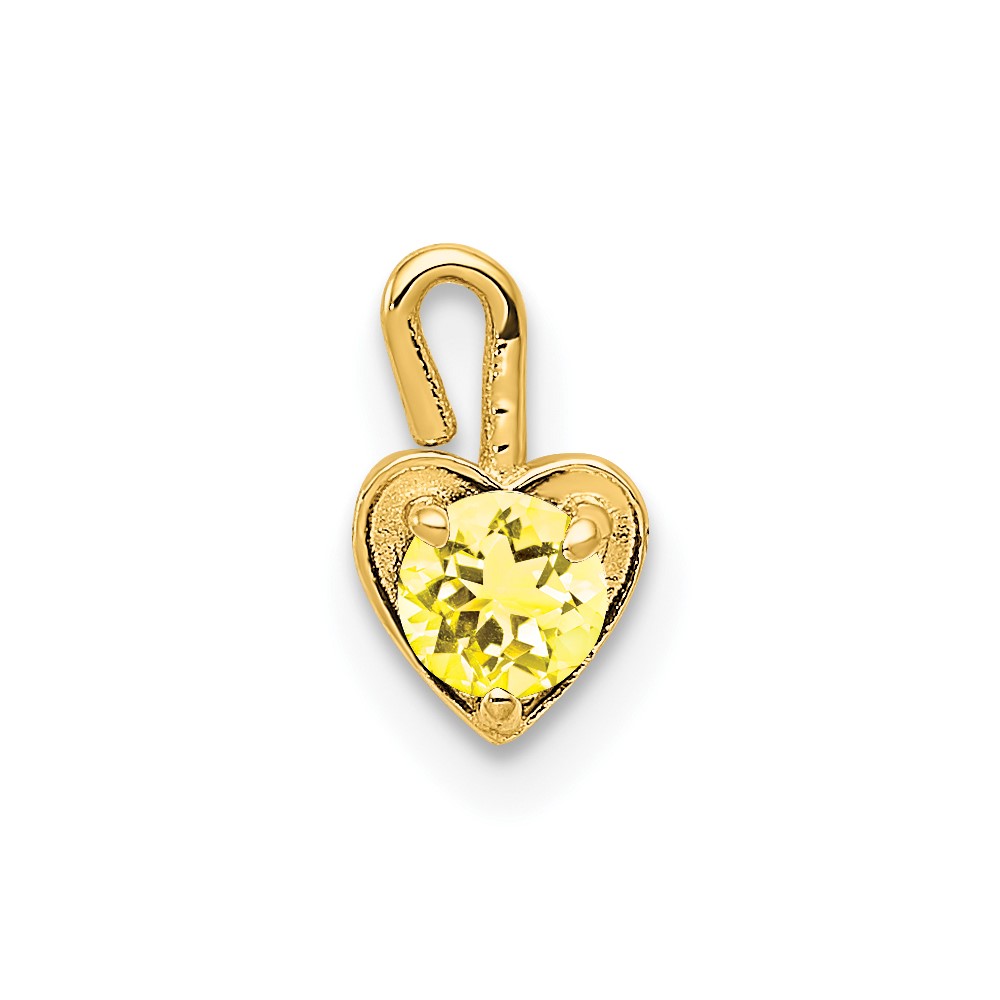 14ky November Synthetic Birthstone Heart Charm (M351)