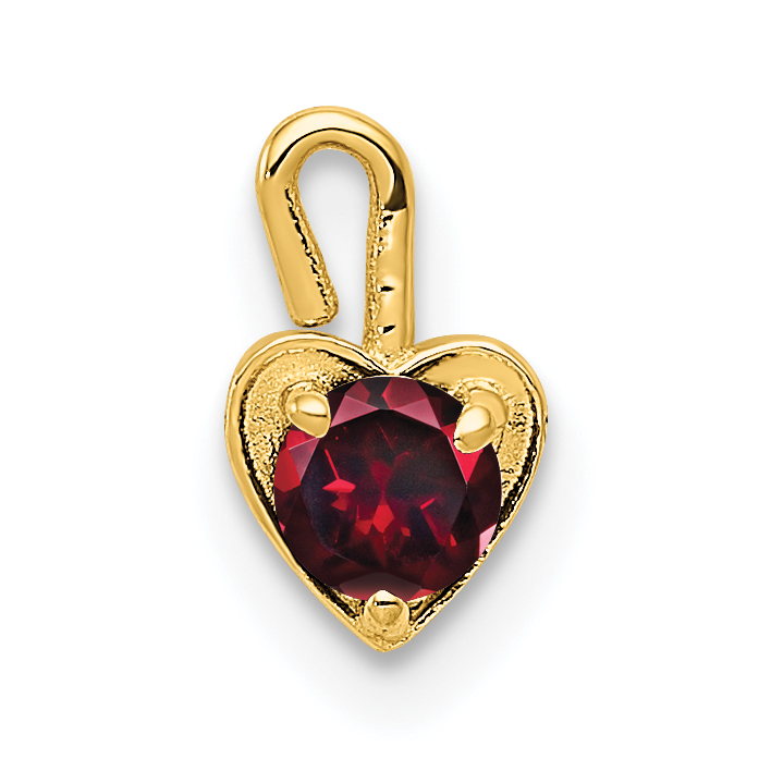 14ky July Synthetic Birthstone Heart Charm (M352)