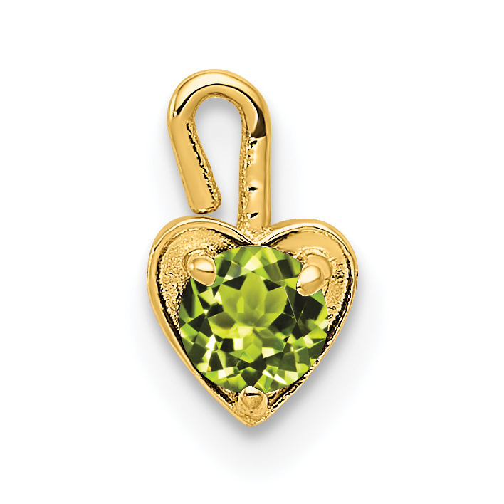 14ky August Synthetic Birthstone Heart Charm (M353)