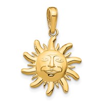 14K Yellow Gold Polished Small Sun Charm view 1