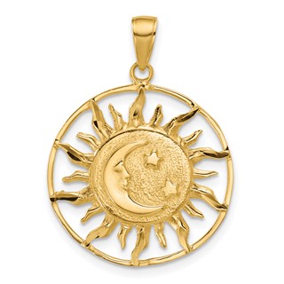 Gold Polished Celestial Pendants