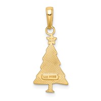 14K Yellow Gold Polished Christmas Tree Pendant view 3