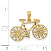 14K Polished Bicycle Charm view 4