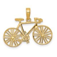 14K Polished Bicycle Charm view 1