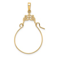 14K Filigree Charm Holder Pendant view 3