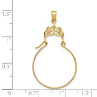 14K Filigree Charm Holder Pendant view 4