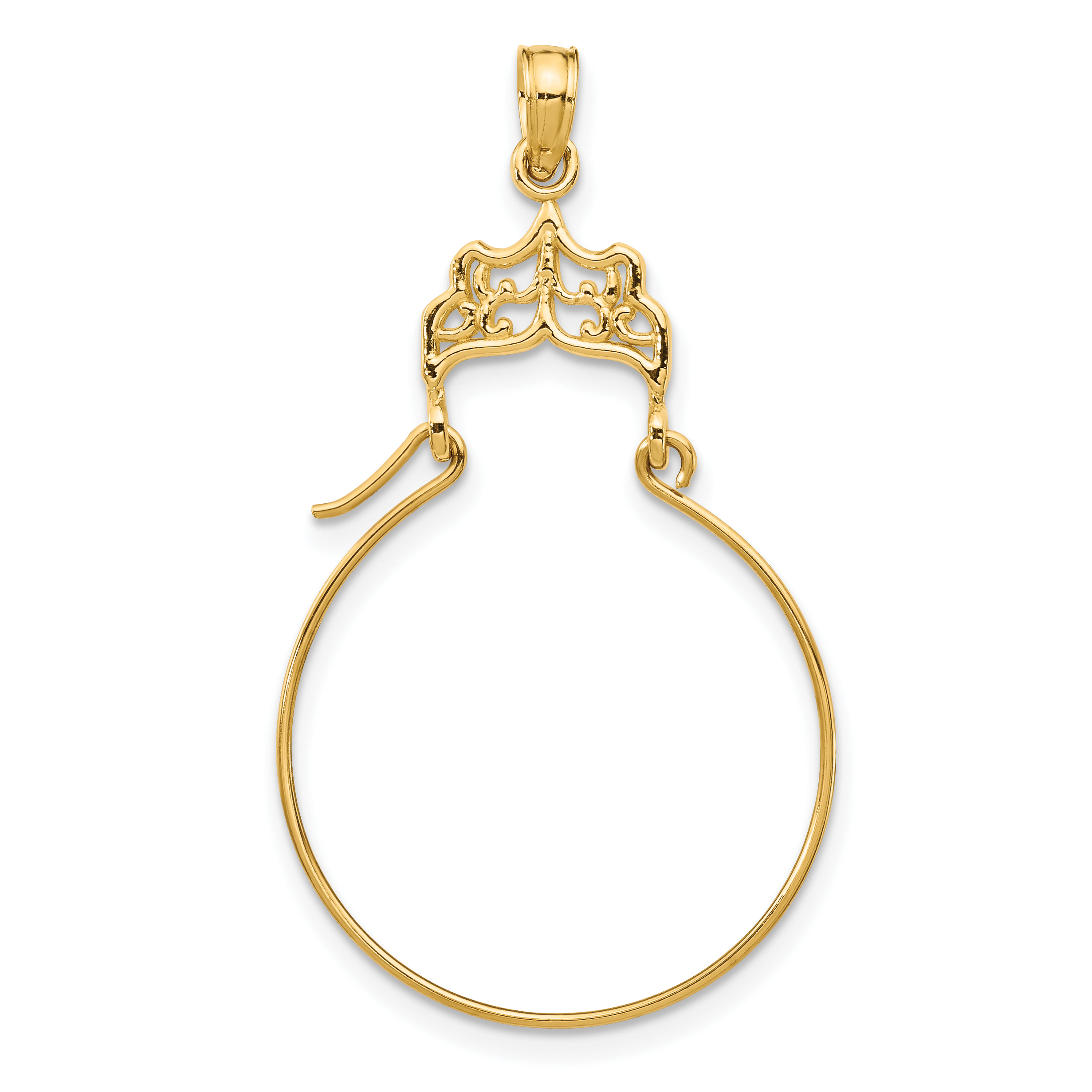 14k Filigree Charm Holder (M795)