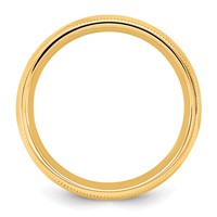 10K 5.5mm Yellow Gold Milgrain Comfort Fit Band view 2