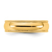 10K 5.5mm Yellow Gold Milgrain Comfort Fit Band view 3