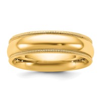 10K 5.5mm Yellow Gold Milgrain Comfort Fit Band view 1
