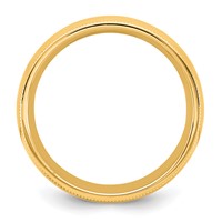 14K 6.5mm Yellow Gold Milgrain Comfort Fit Band view 2