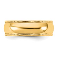 14K 6.5mm Yellow Gold Milgrain Comfort Fit Band view 3
