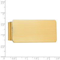 14K Yellow Gold Mens Textured Money Clip view 3