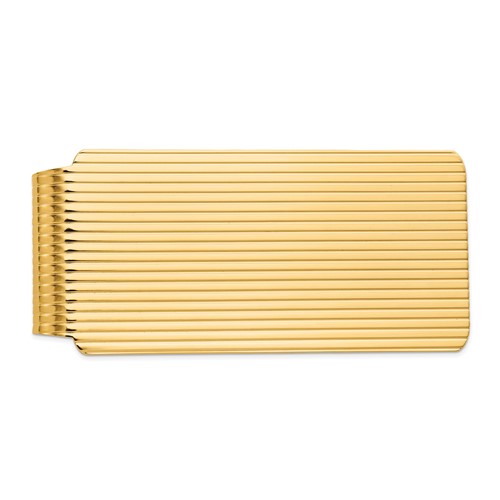 14K Yellow Gold Mens Textured Money Clip