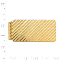14K Mens Textured Money Clip view 3