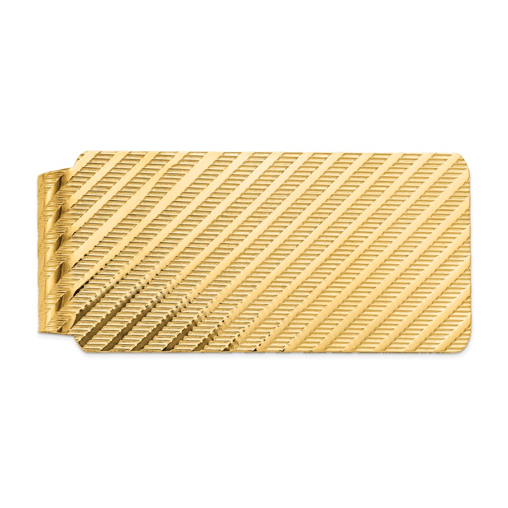 14K Mens Textured Money Clip