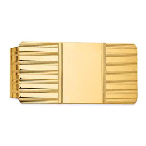 14K Yellow Gold Mens Polished Money Clip