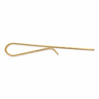 14K Yellow Gold Mens Textured Tie Bar view 2