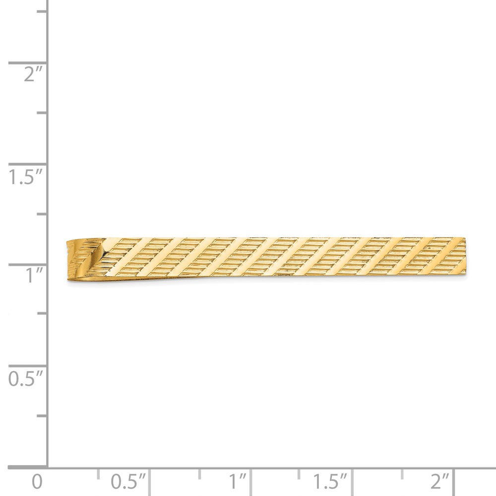 14k Men's Textured Tie Bar (MC147)