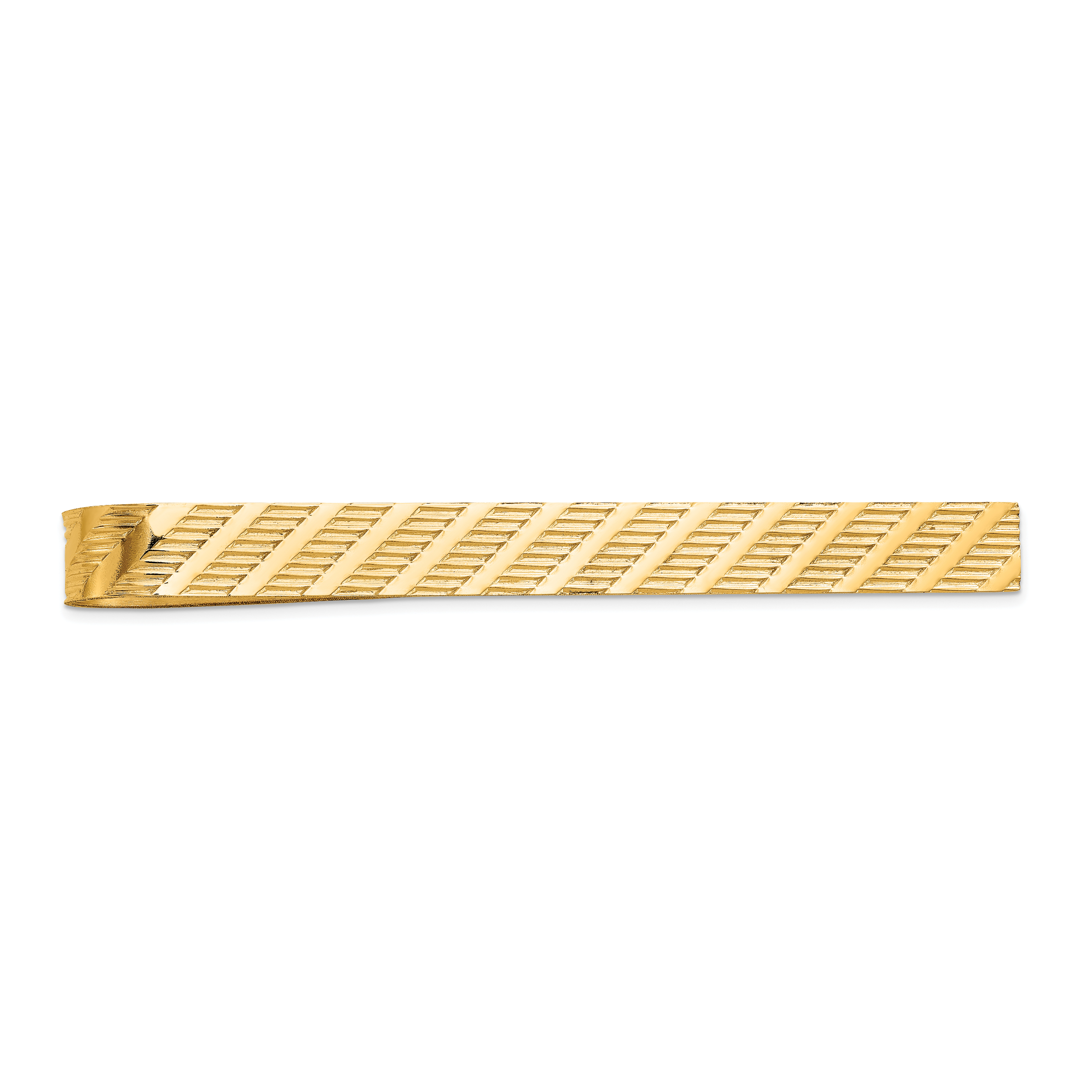 14k Men's Textured Tie Bar (MC147)